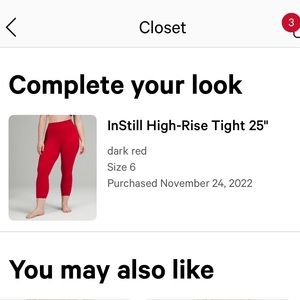 Lululemon InStill High rise tight